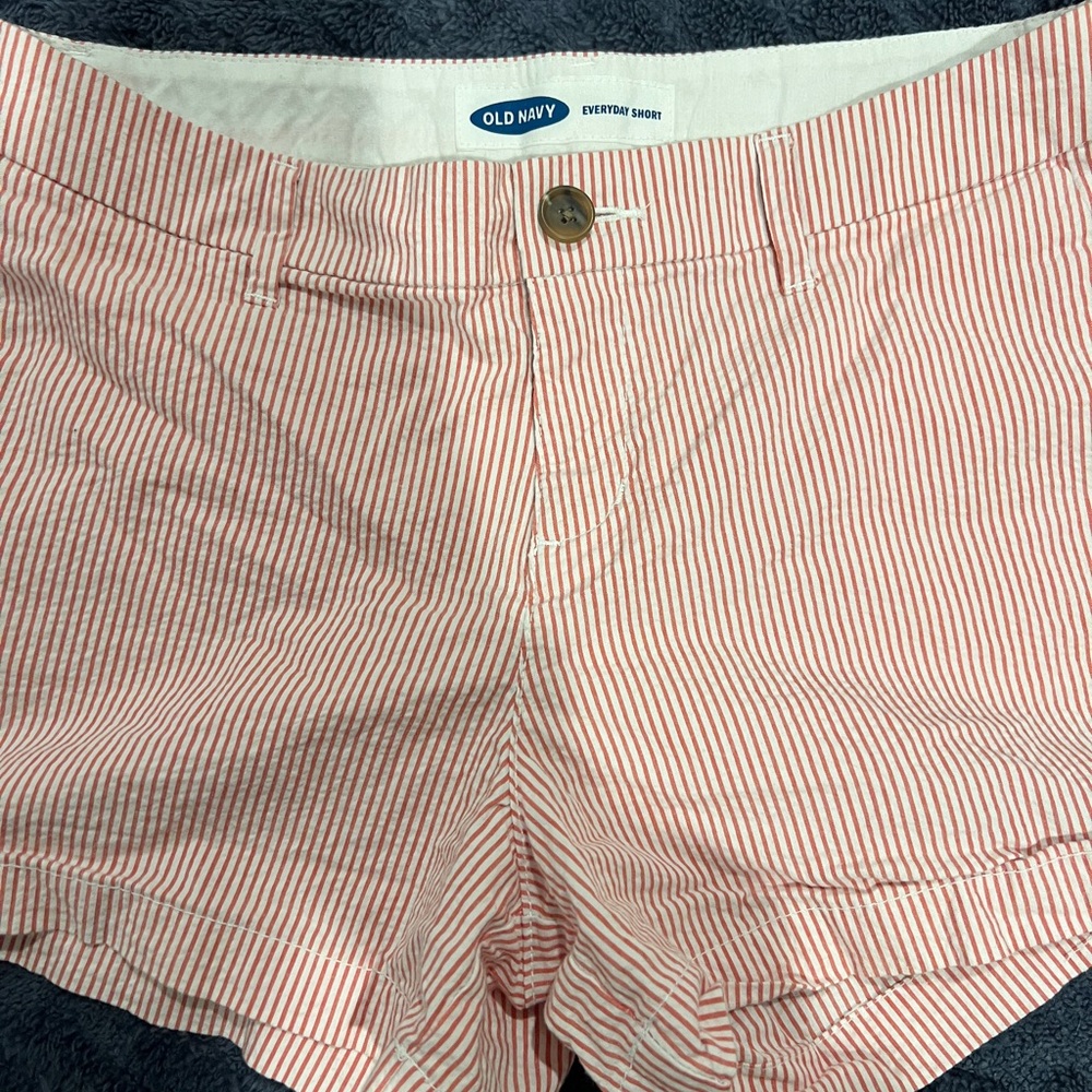 Old Navy Women's Orange Striped Bermudas